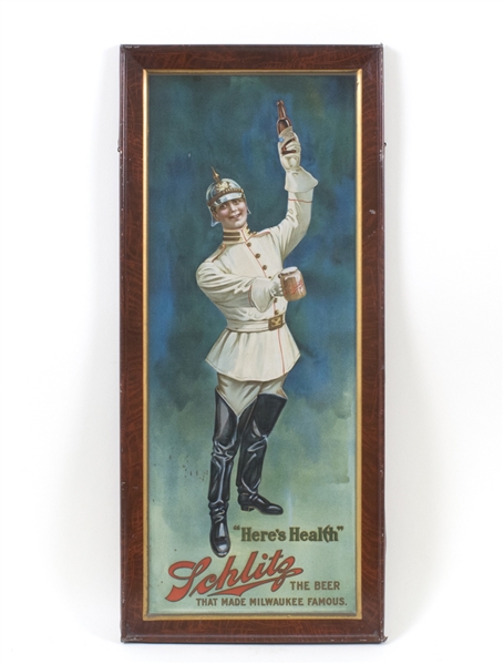 Schlitz Beer Marine Officer Tin Sign